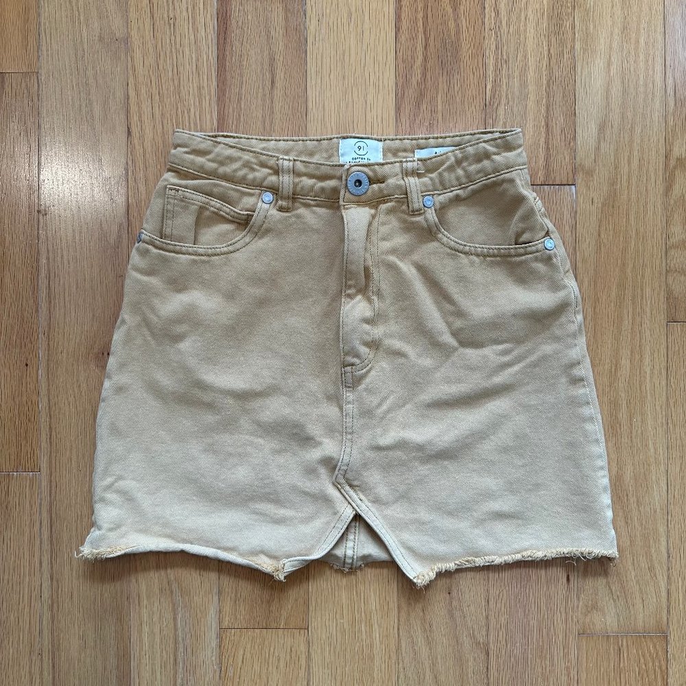 Cotton On Yellow Denim Skirt - Size 4
